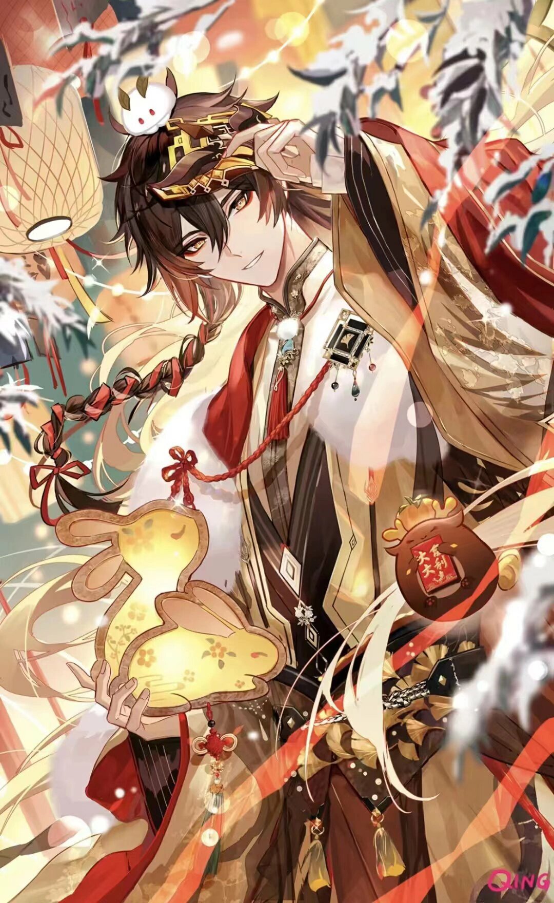 原神钟离精选图(挑战30天更新100张) "帝君,如果你的对手是年轻时的你