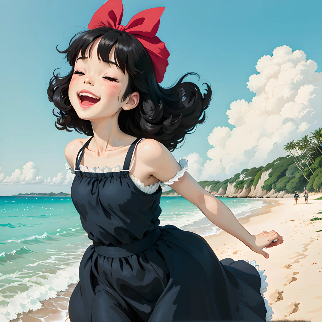 夏日冰爽画风# #社区熟人节# #正能量# #可爱头像# #女生头像# #庞蜒