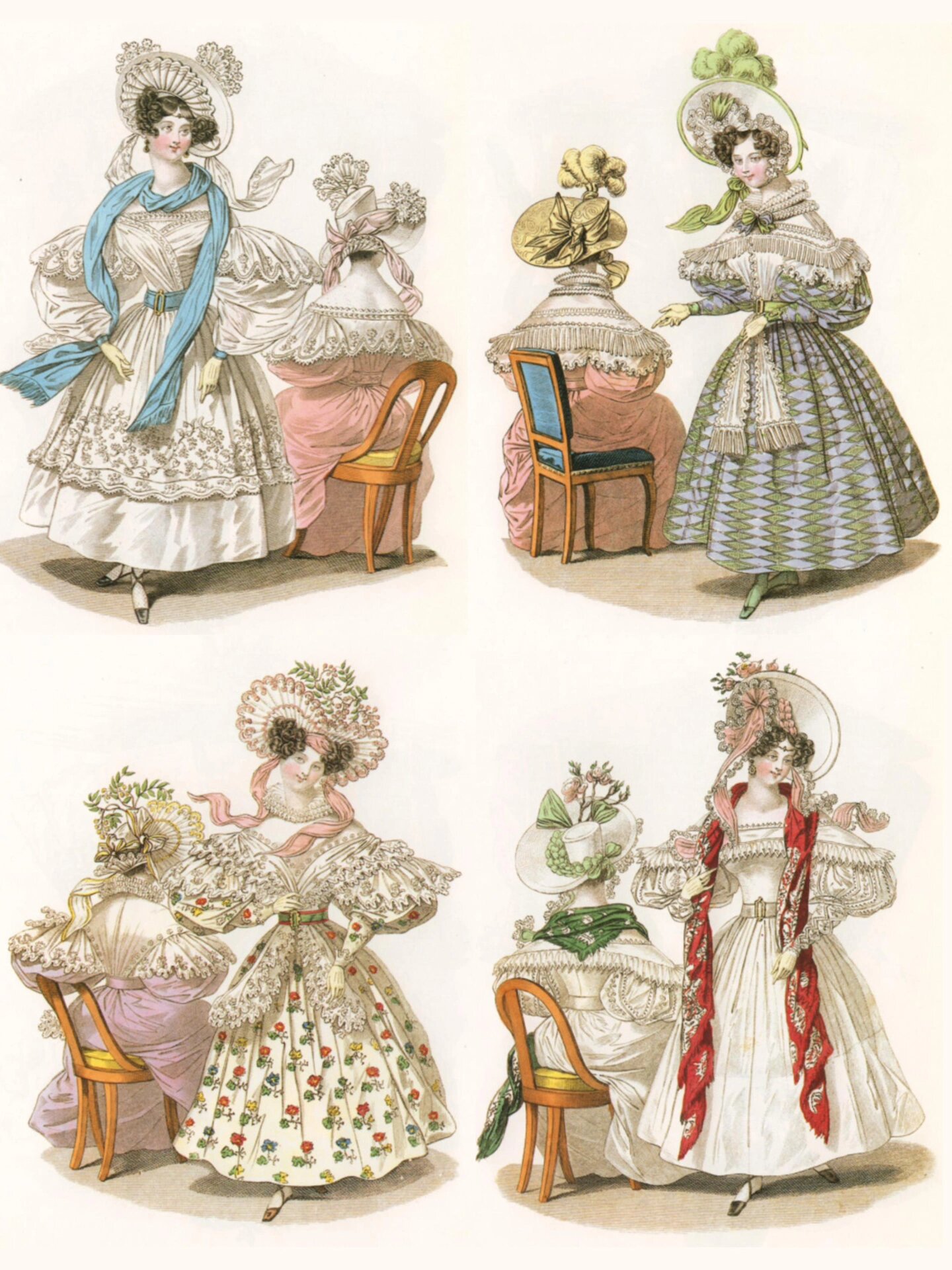 服装史笔记|1825-1850浪漫主义时期女装 73相关真题 08武汉纺织