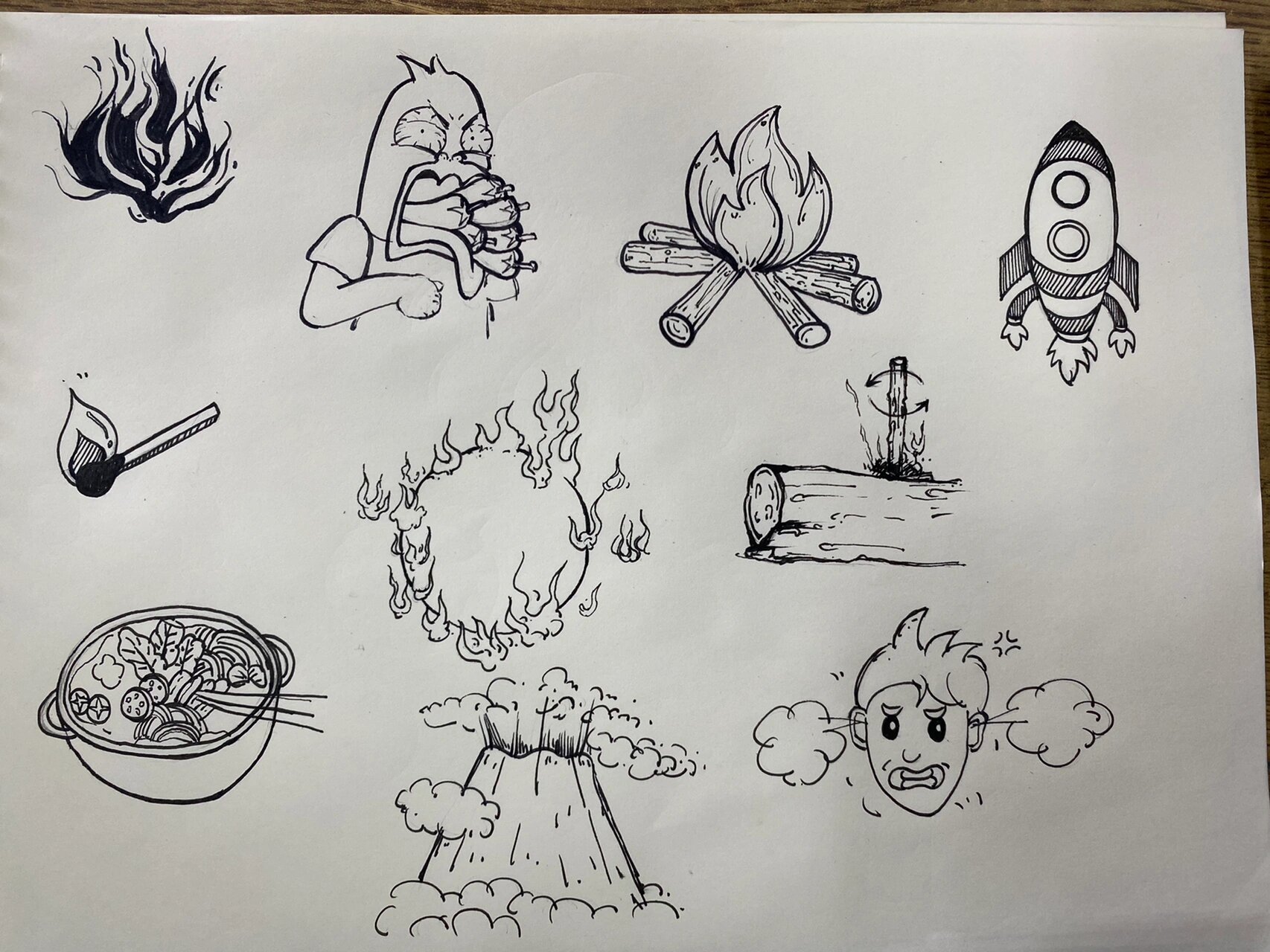 图形创意/水与火的联想 大学生作业,水与火的想象