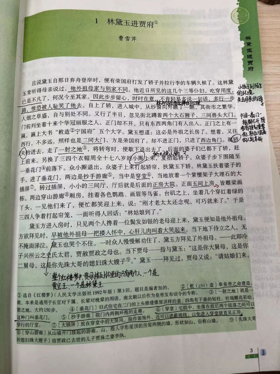 《林黛玉进贾府》备课笔记 可惜94只能发九张图 配套ppt在置顶