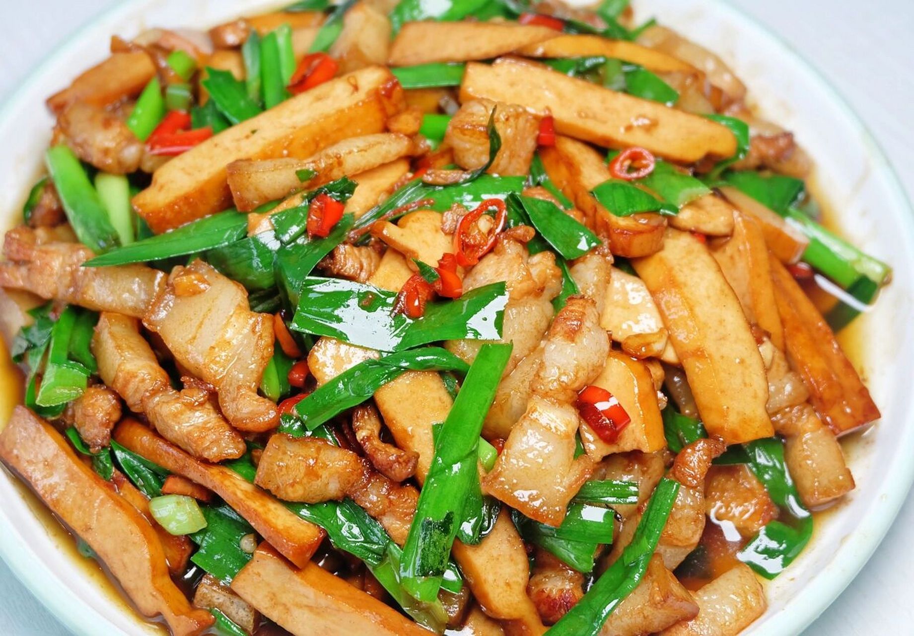 真香❗️香干韭菜炒肉是真的又香又下饭❗️ 这个香干韭菜炒