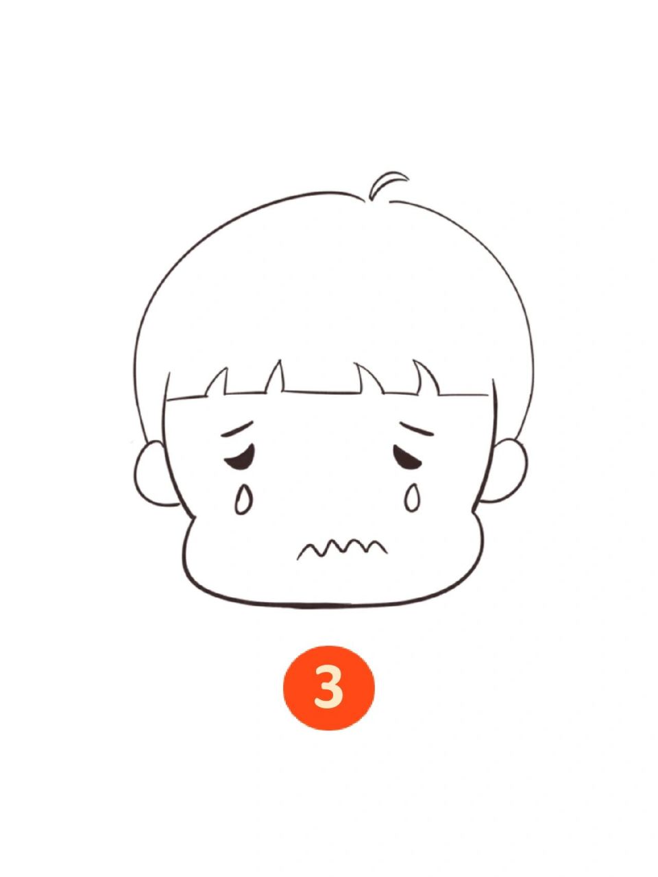 7661516615/哭泣男孩简笔画教程,也太简单了吧