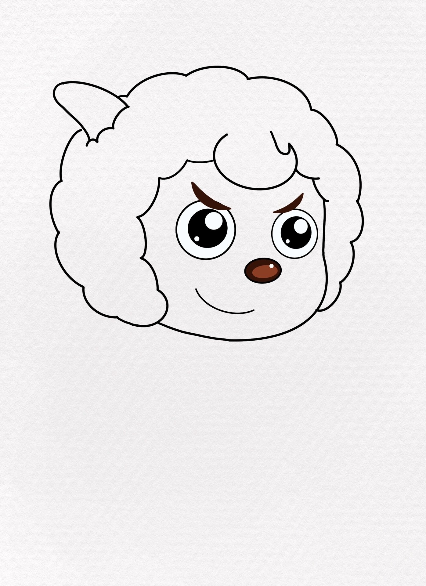 喜羊羊与灰太狼之喜洋洋线稿上色附步骤图