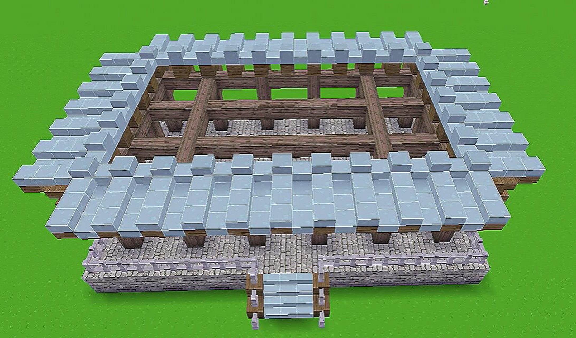 迷你世界-双层古风建筑教程/第一期