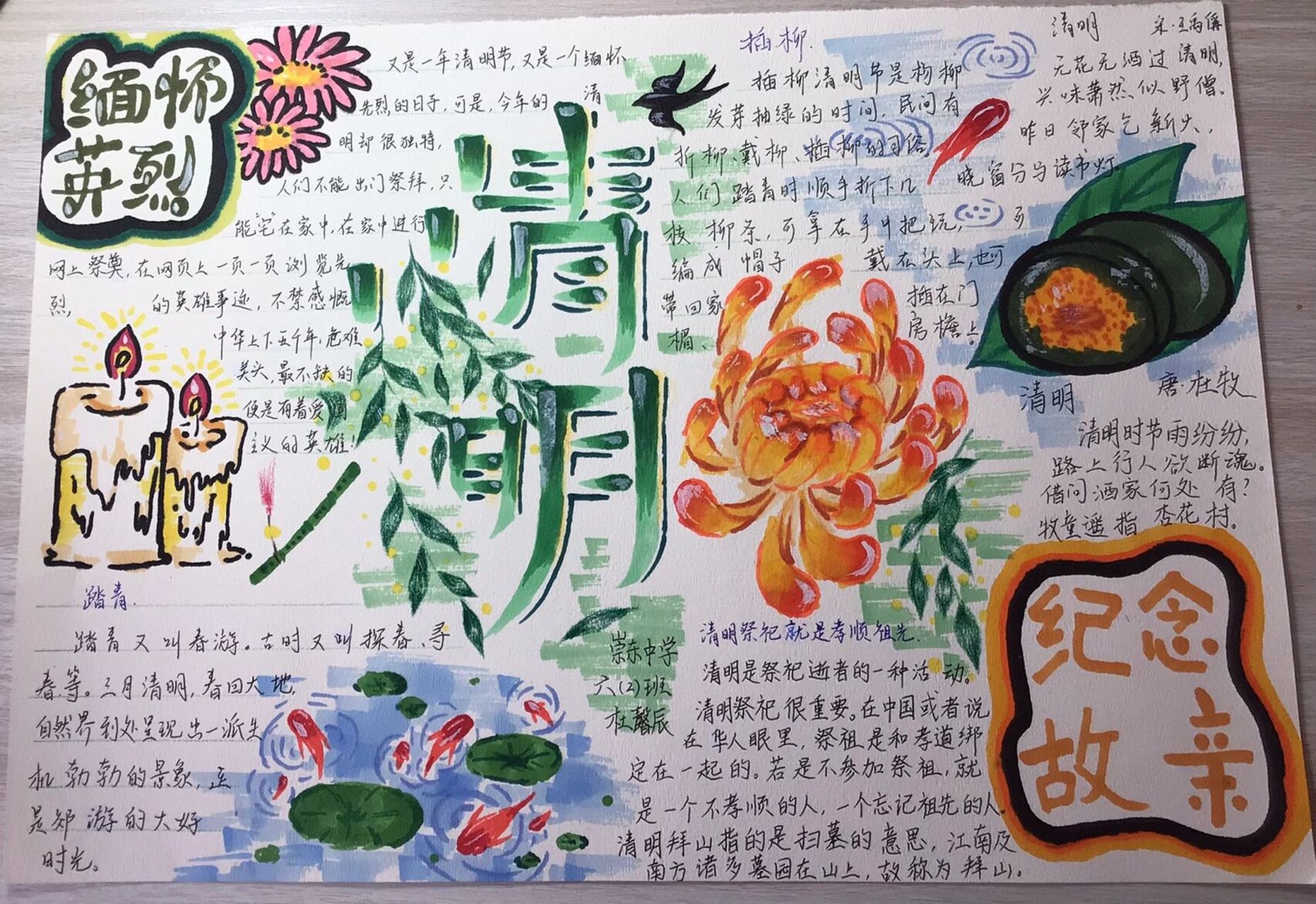 清明节手抄报