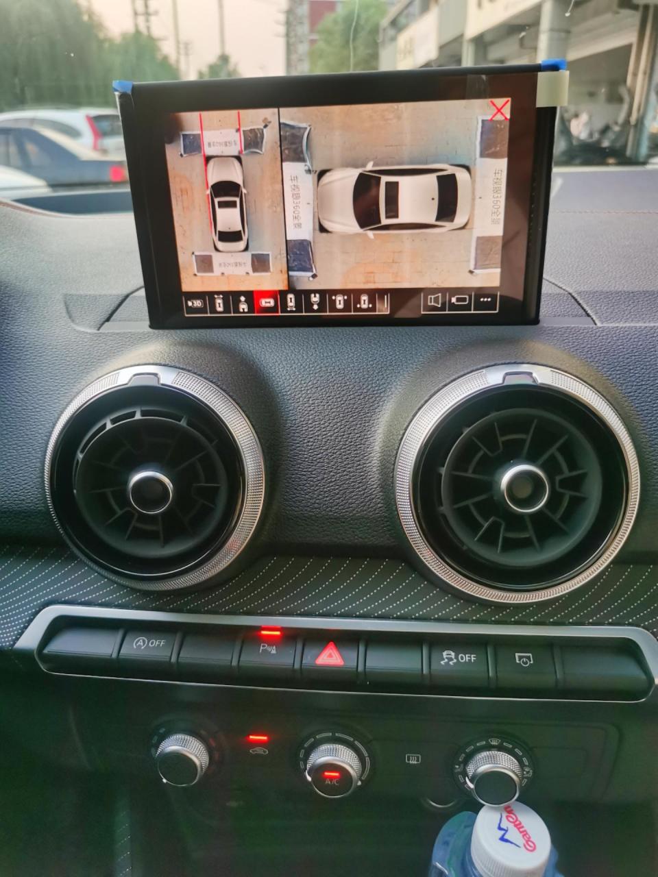 奥迪q2l,原车屏加装360全景行车记录仪