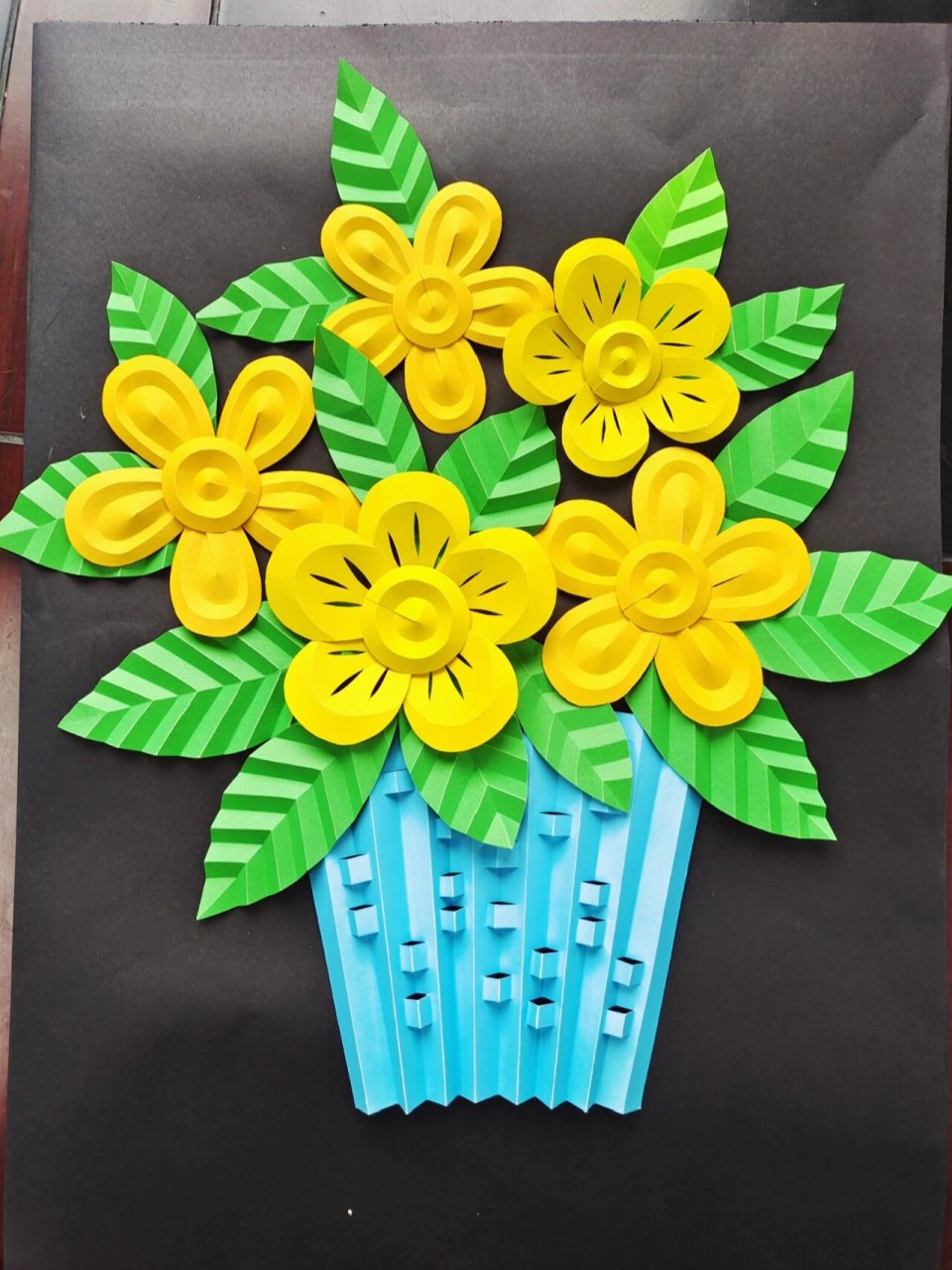 花卉纸浮雕 花卉纸浮雕作品# 更新了步骤图哦!