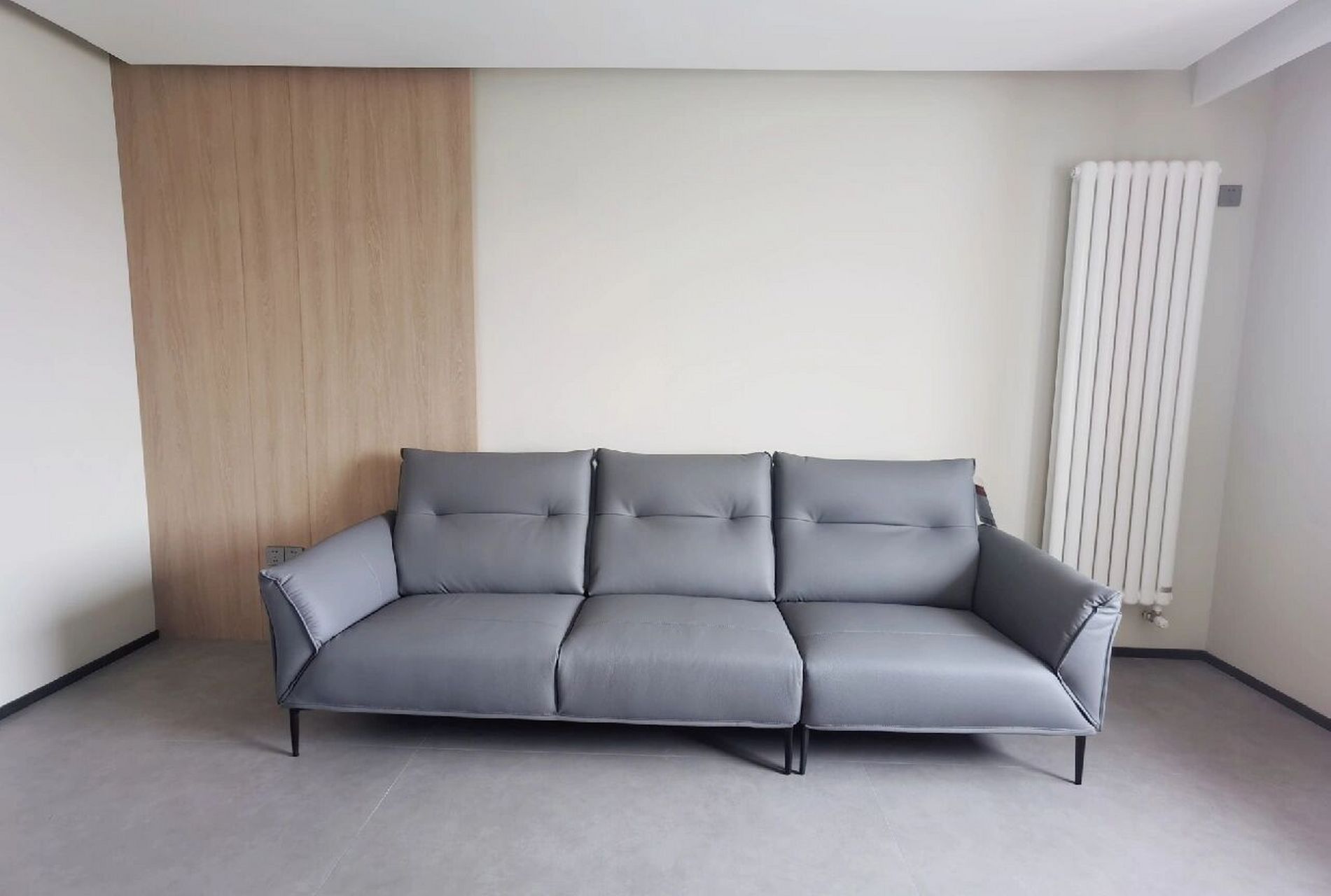 左右沙发2021深灰色真皮沙发 我的沙发到货啦,去年11月买的,一直等全