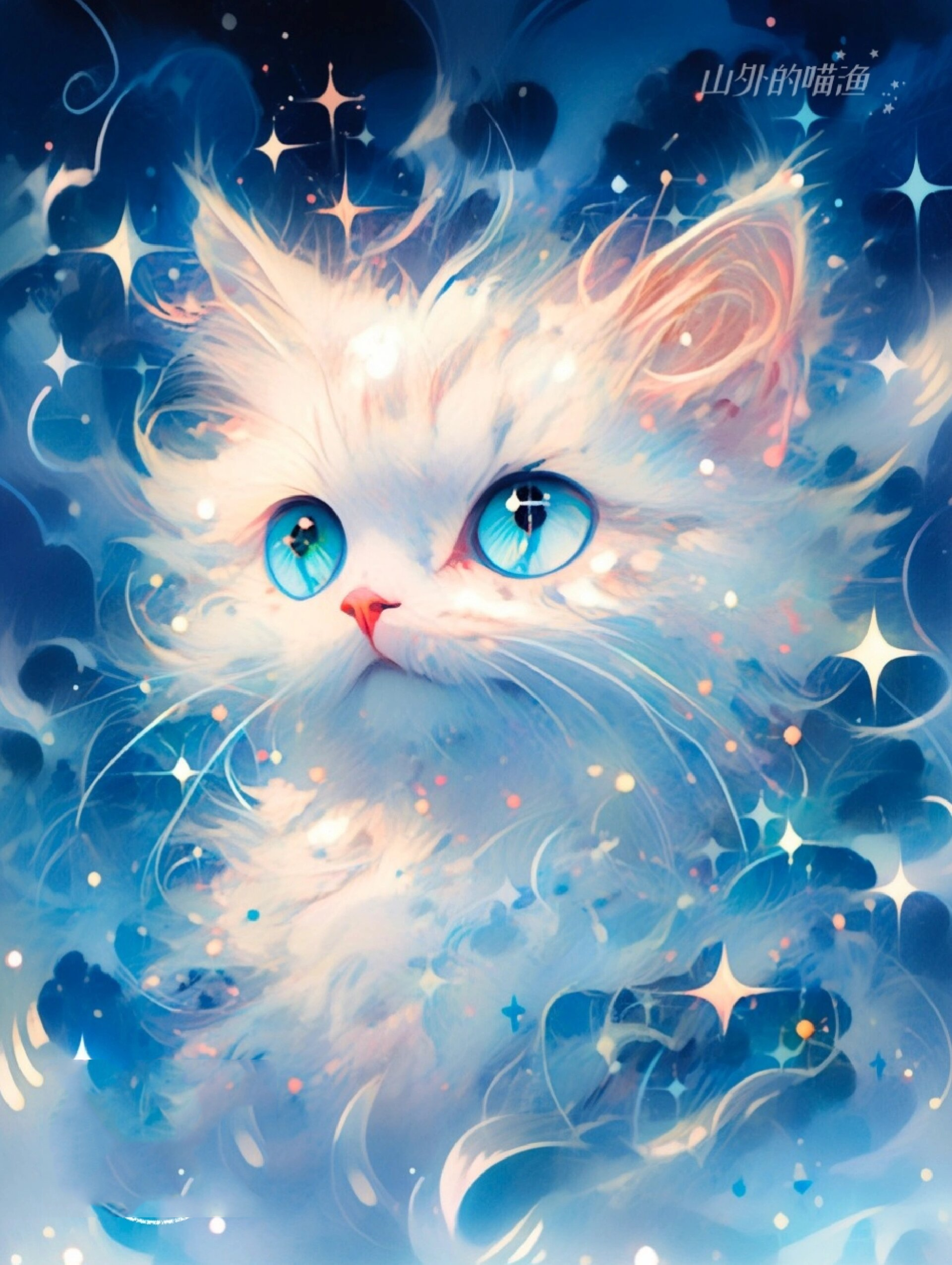 人间的精灵|油画风白色猫咪壁纸合集 猫猫就是人间的小天使,看到自家
