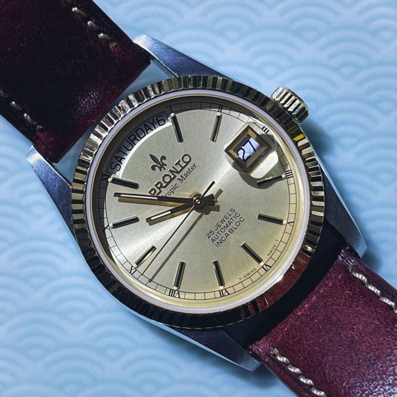 百浪多自动机械腕表 瑞士百浪多(pronto)自动机械手表,创立于1890年