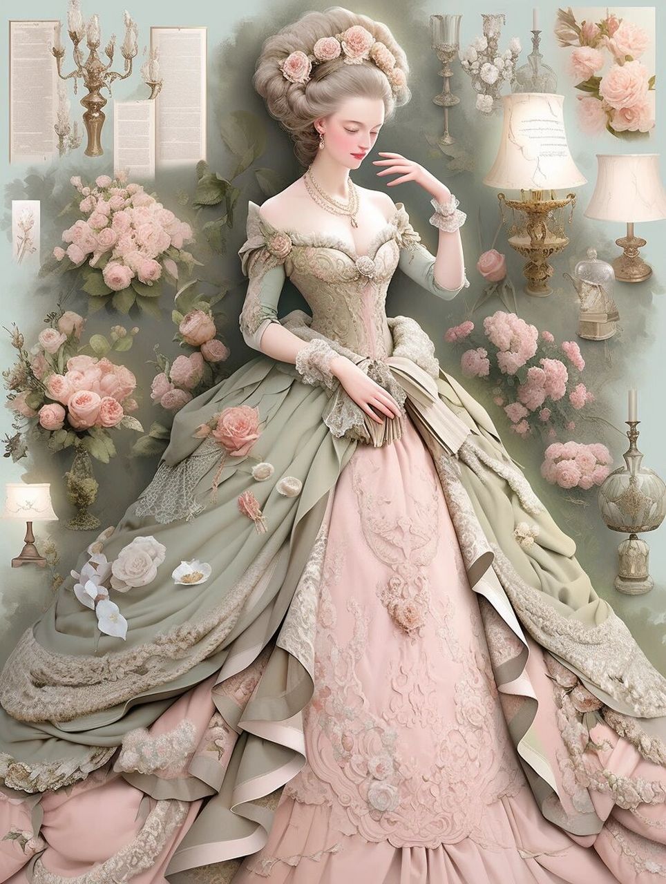 洛可可时代的宫廷女性95角色设计91 91洛可可风格起源于法国