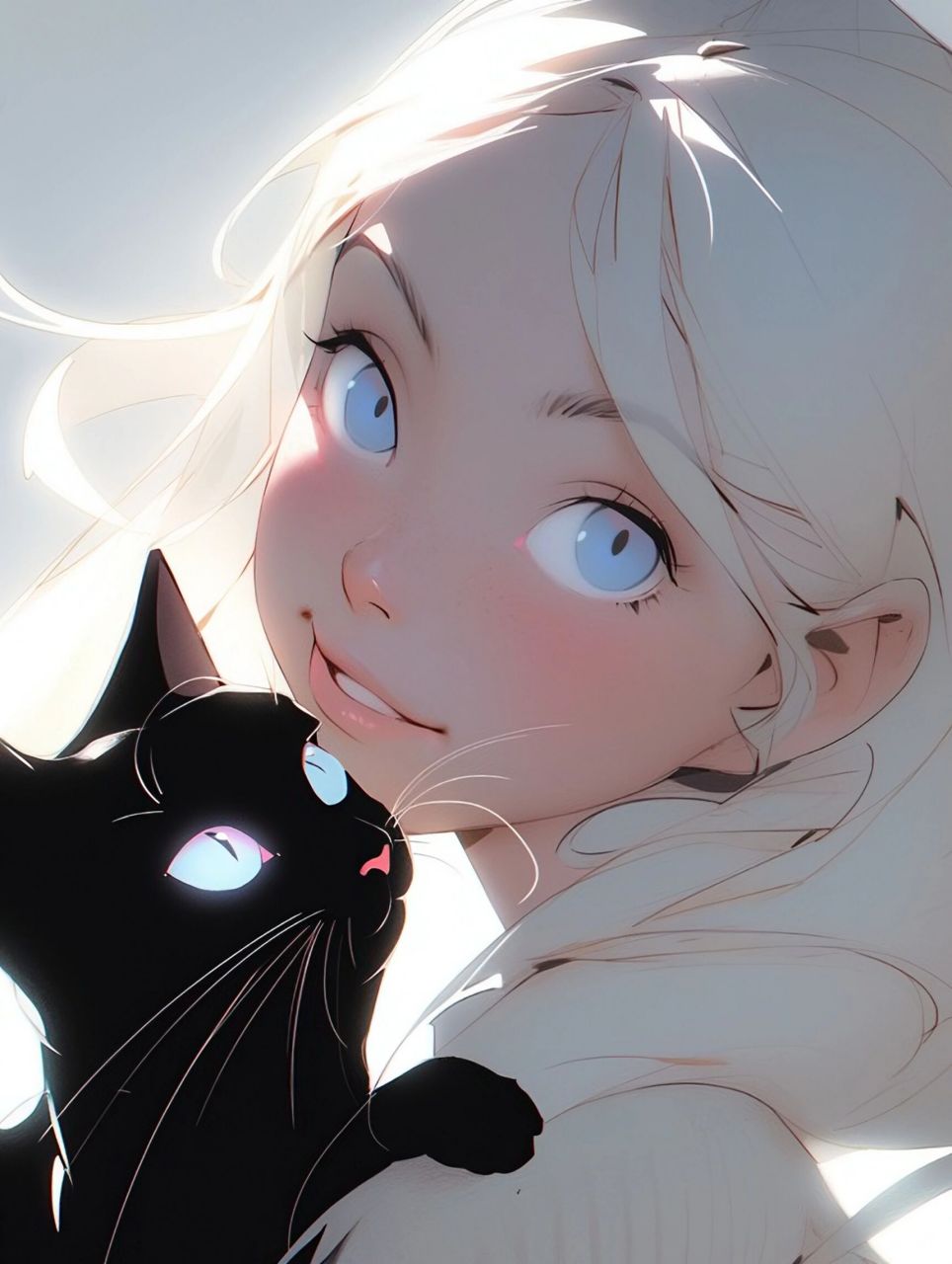 黑猫特辑|氛围感女生头像 7715世事千帆过,前方终会是温柔和月光.