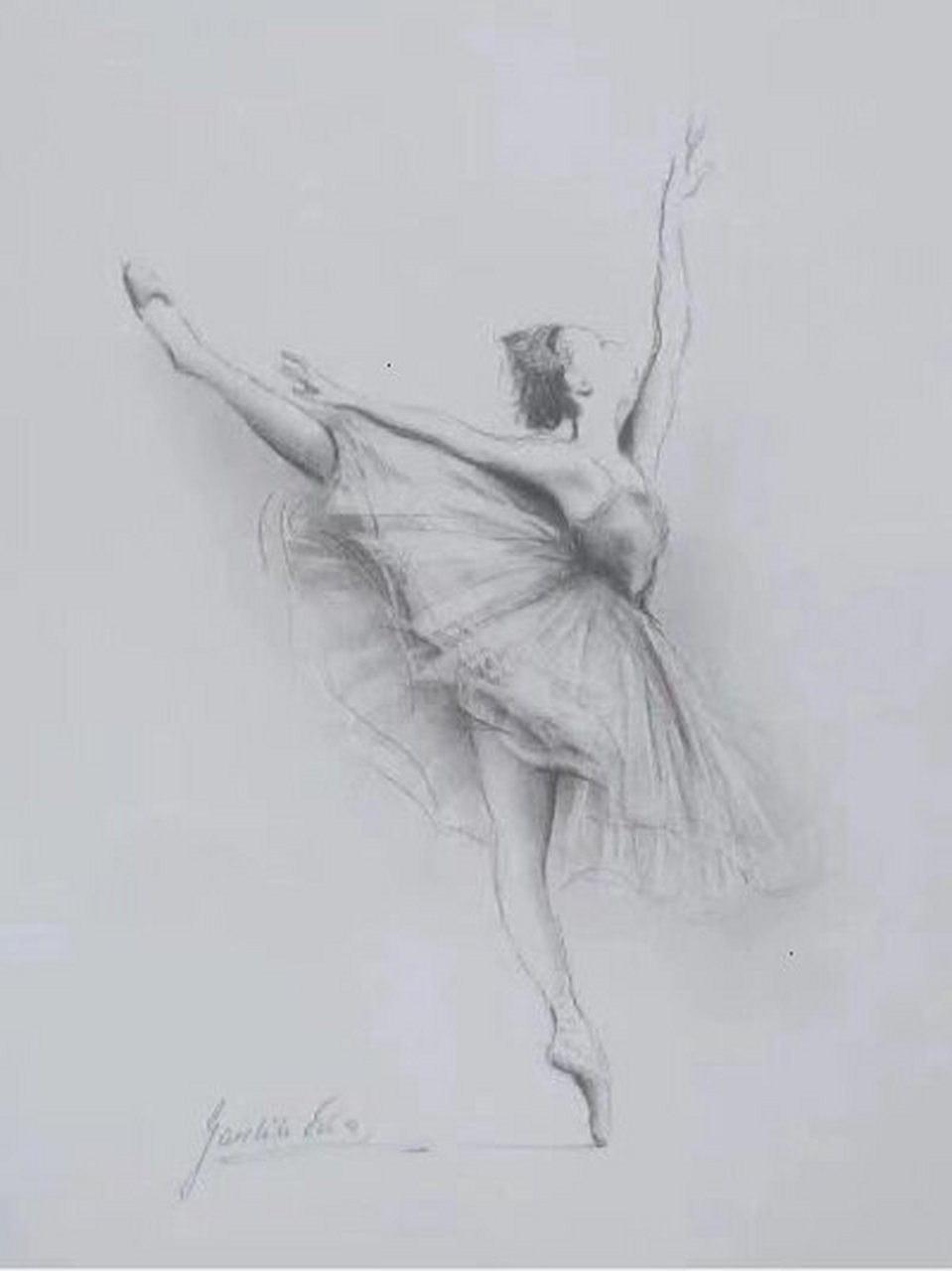 爱芭蕾,画芭蕾,芭蕾主题素描,在家画起来 ballerina by ewa gawlik
