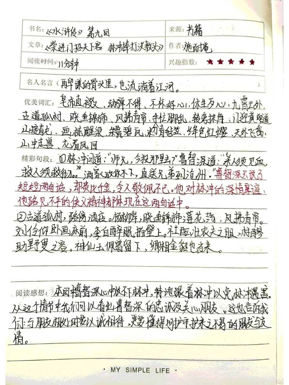 读书笔记 《水浒传》第九回 《柴进门招天下客  林冲棒打洪教头》