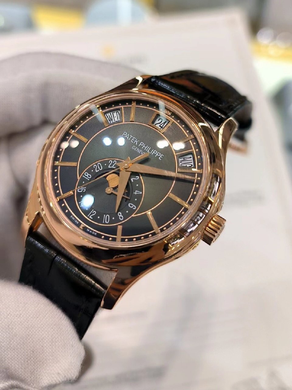 高阶玩家的选择 全新百达翡丽5205r玫瑰金 百达翡丽复杂功能时计5205r