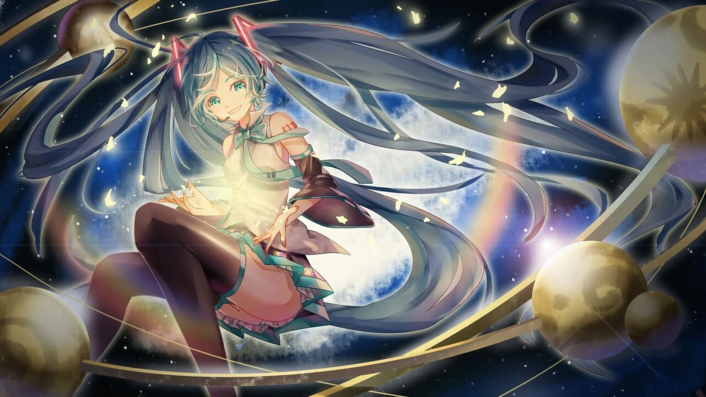 初音未来-横屏壁纸   用电脑和ip的miku粉可以看下哦