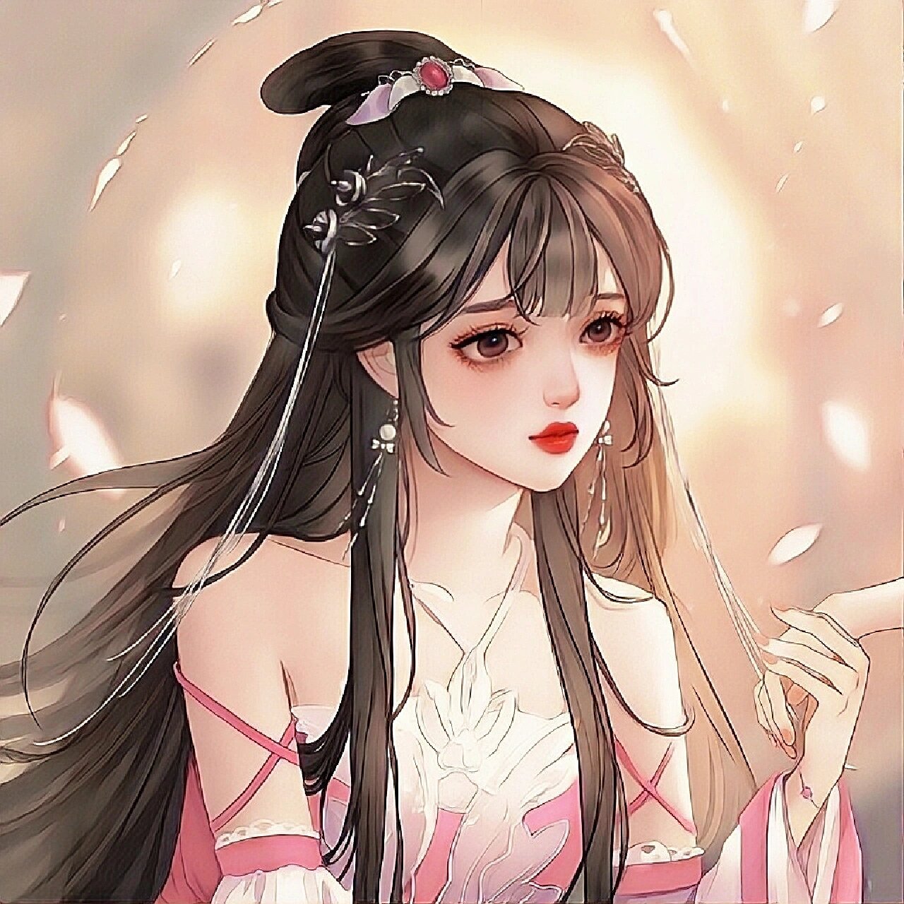 古风姐妹头像闺蜜单人女生头像高清温柔