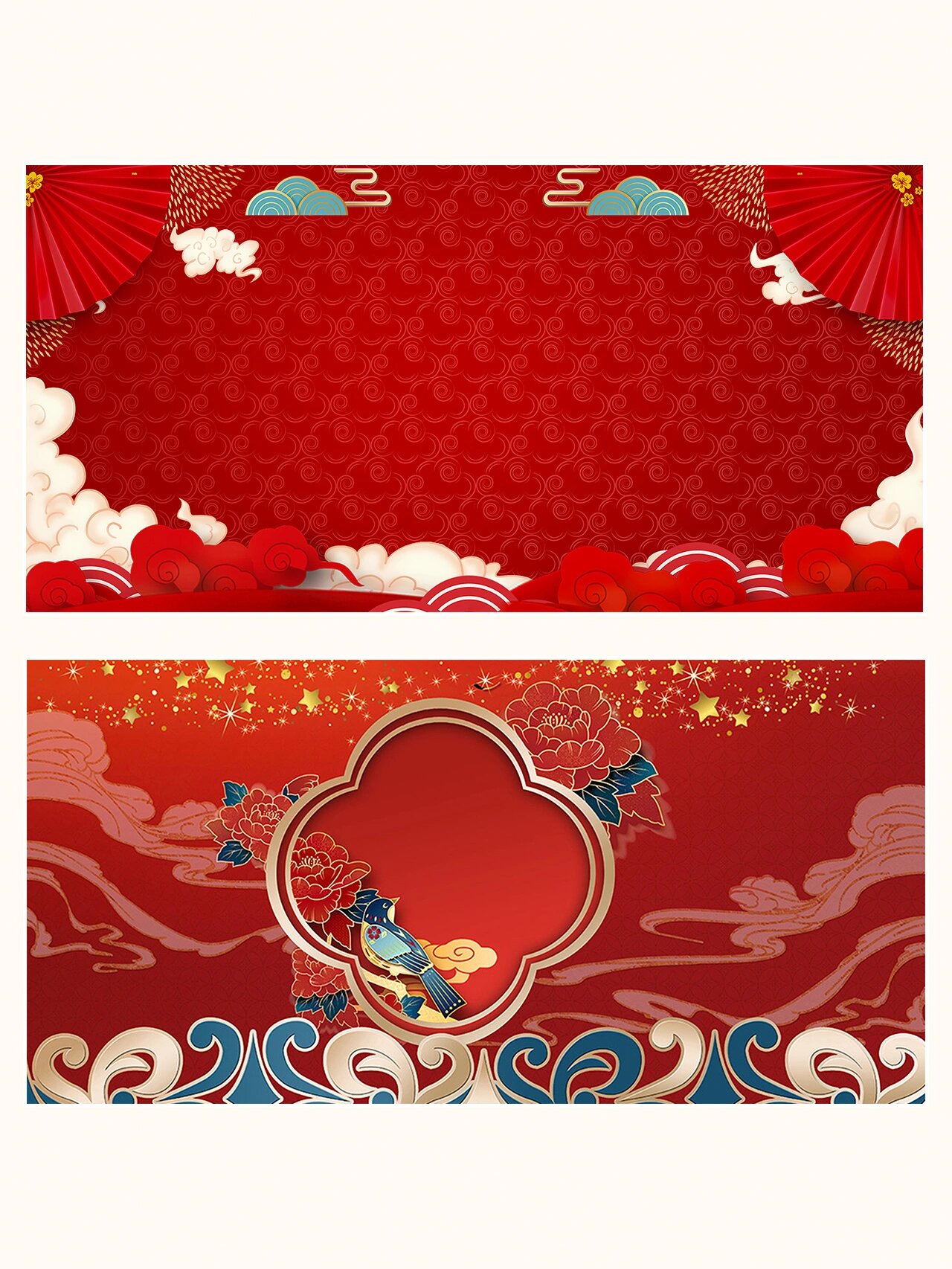 296|78国潮中国风背景|ppt背景图分享 97今天分享一组红色国潮