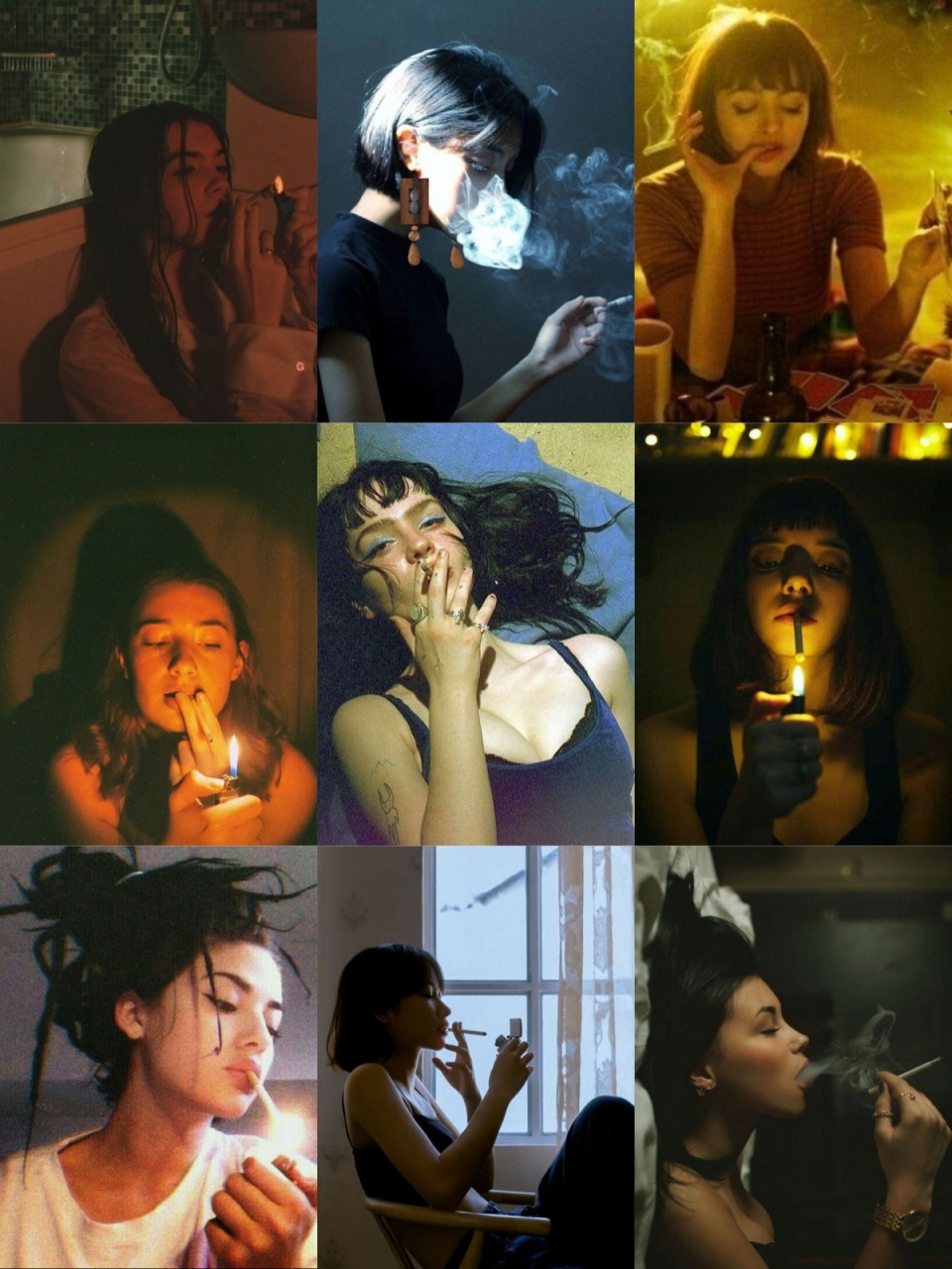 绘画参考丨女性人体动态 吸烟姿势素材参考 020202020202