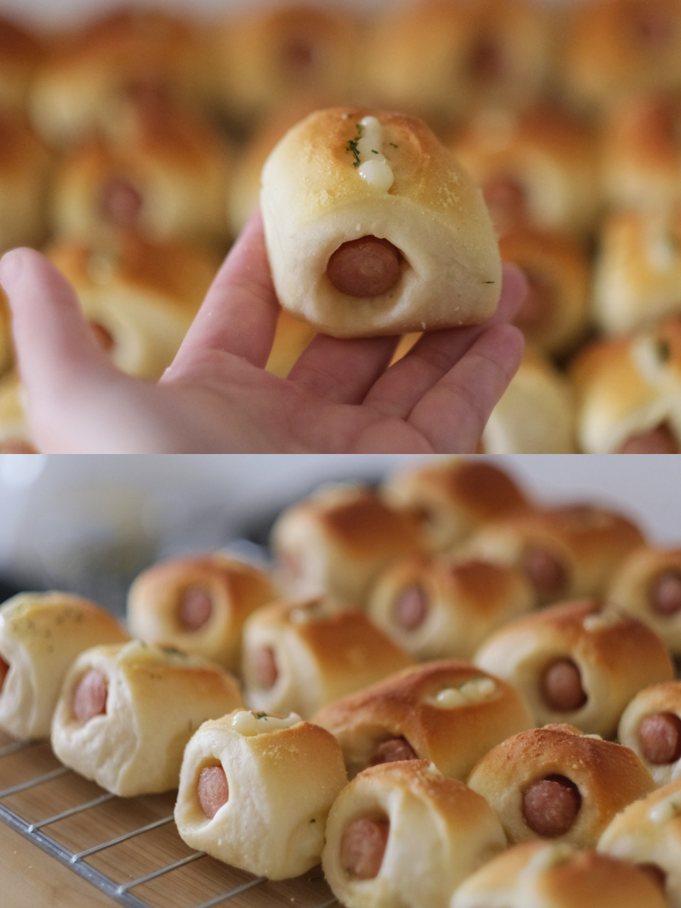 "迷你芝士肠仔面包93"|(附教程)73 一口一个的迷你芝士肠仔包