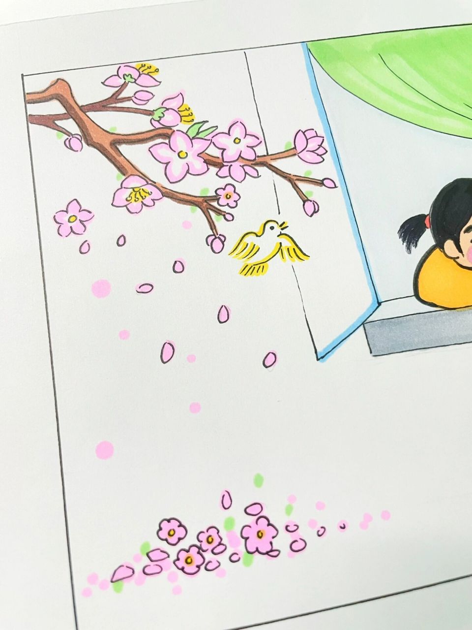 【诗配画】简单版《春晓》 《春晓》 唐·孟浩然 春眠不觉晓,处处闻啼