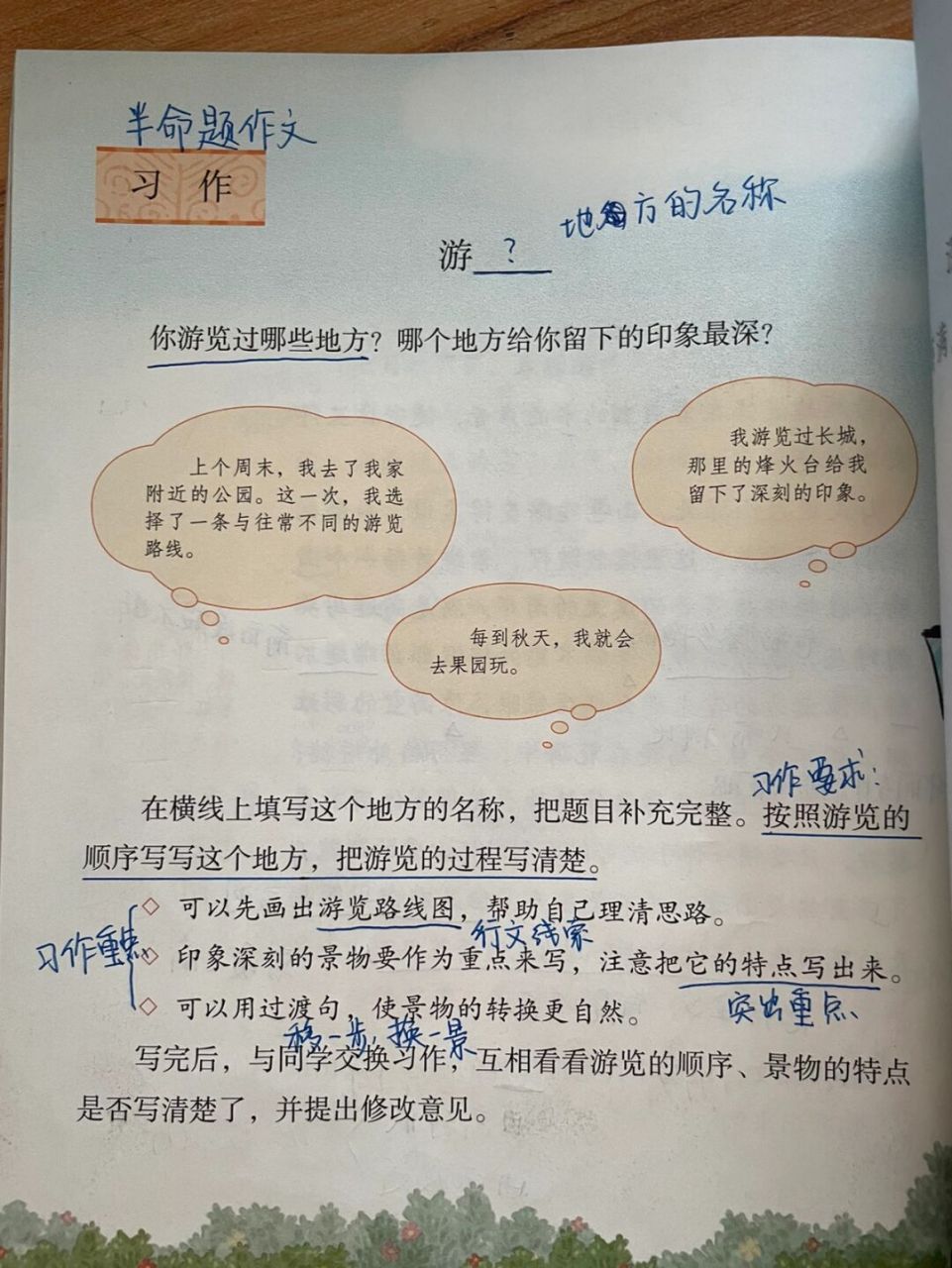 小学语文四年级下册第五单元习作 16615教学目标 1.