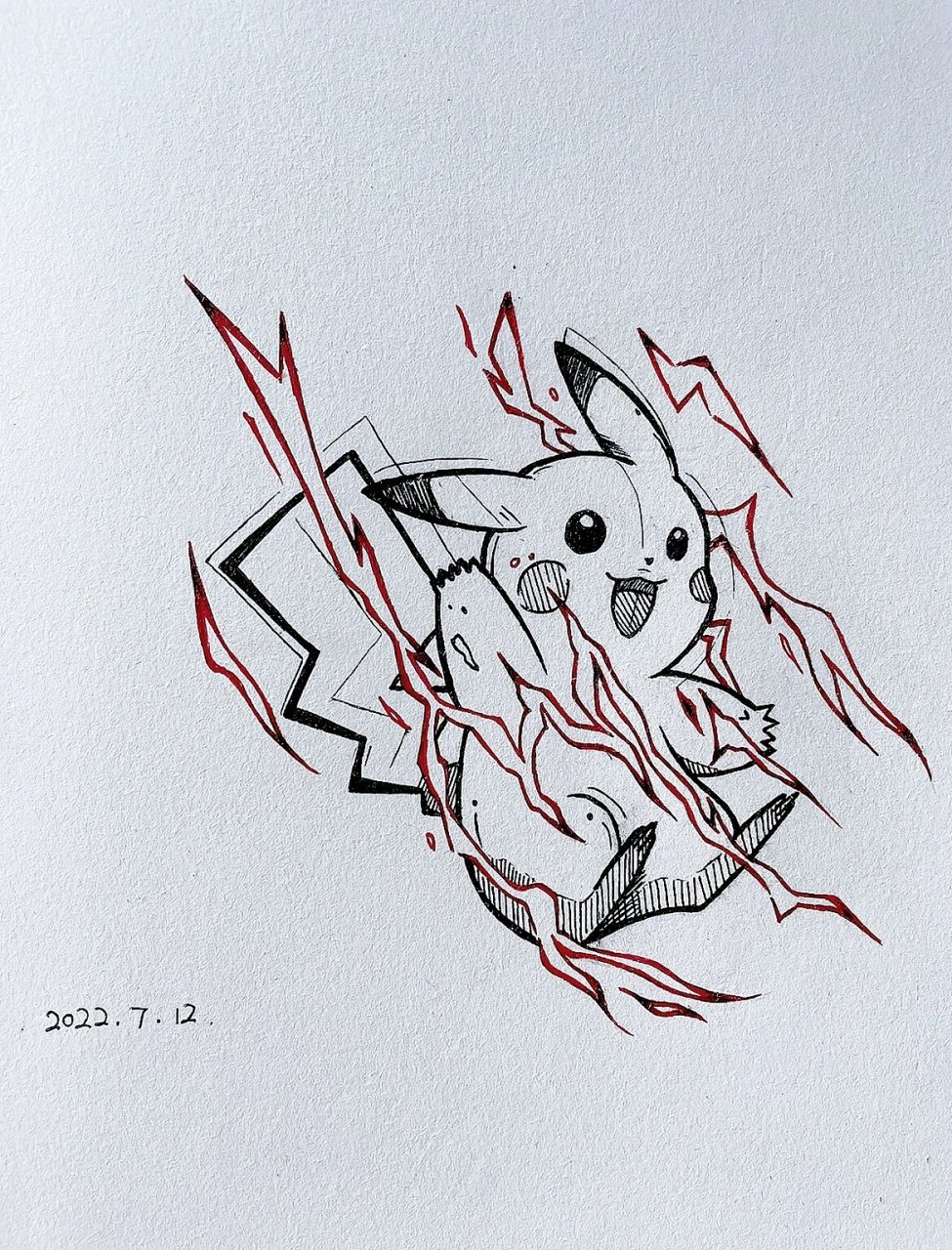 绘画临摹|神奇宝贝|皮卡丘 pokémon:pikachu 精灵宝可梦