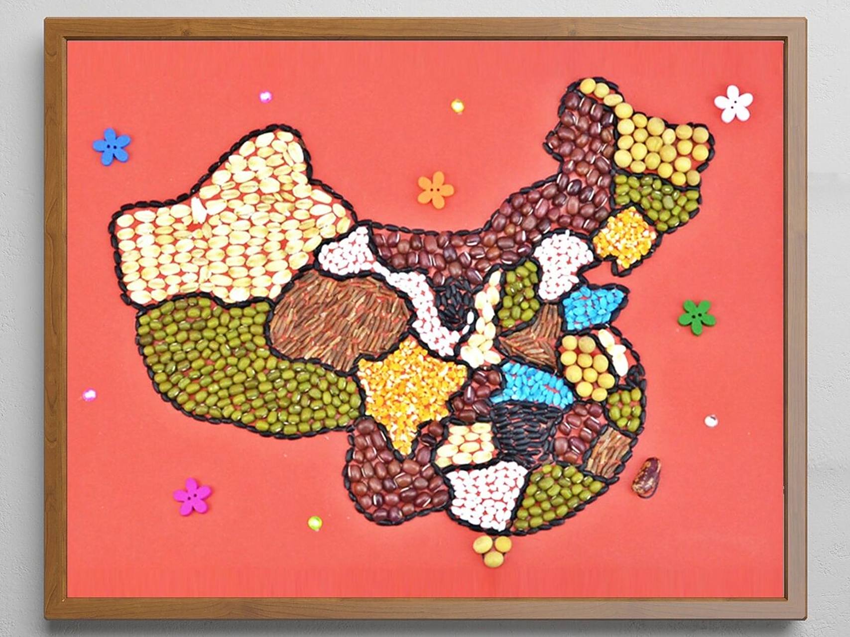 【爱国系列】热爱祖国|五谷粮食种子粘贴画 hi~~ 这期出爱国系列之