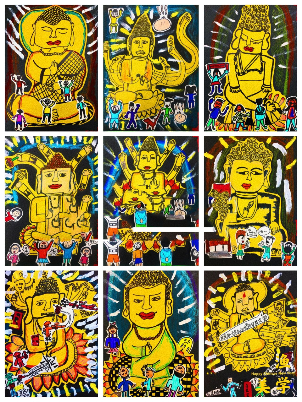 儿童画-《佛像》