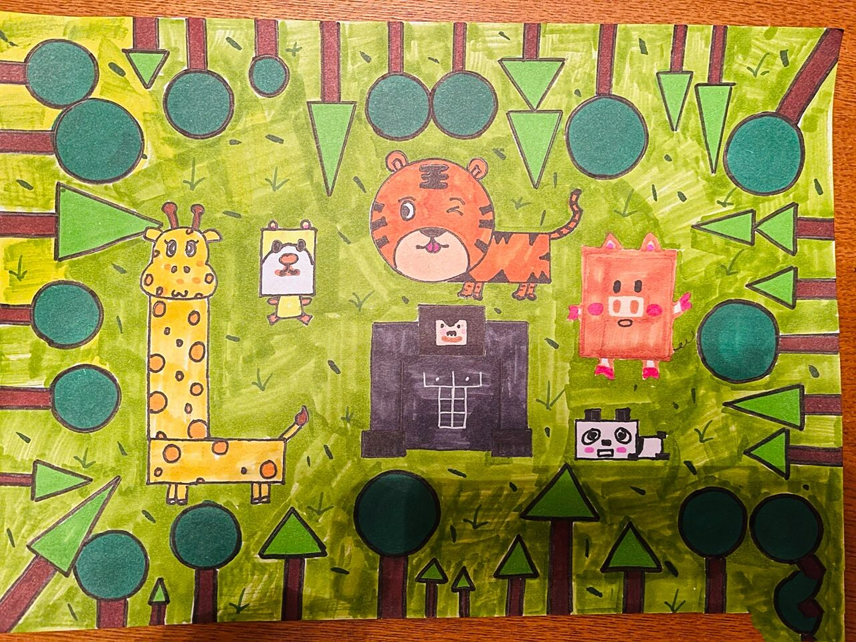 数学图形创意拼搭画