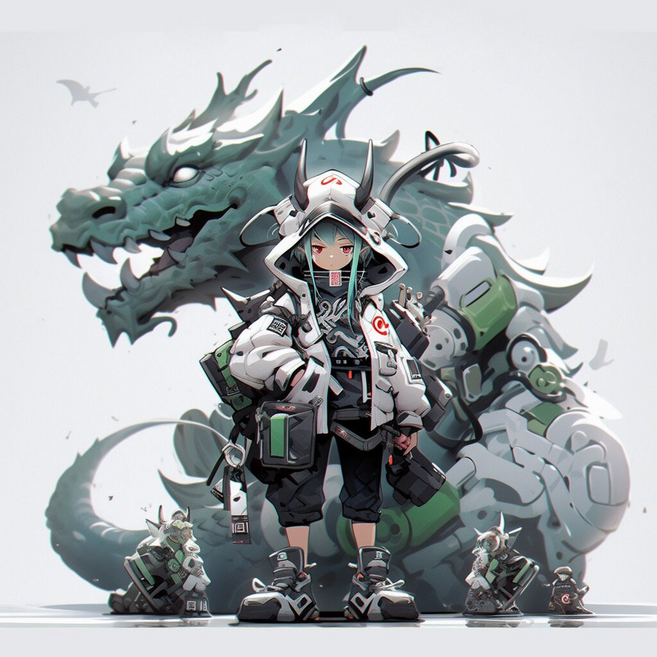 机甲龙 生肖龙 q版