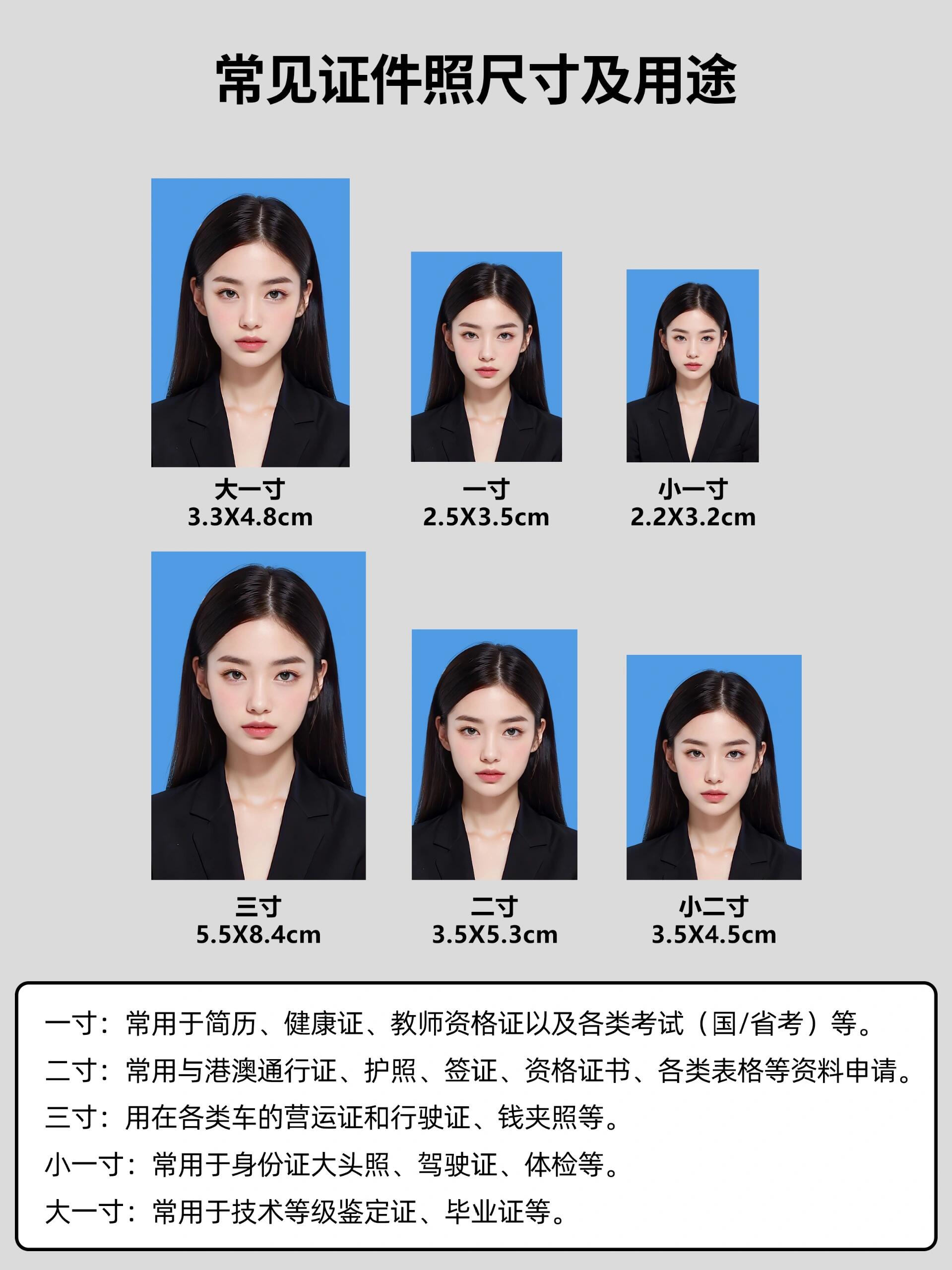 证件照尺寸用途大揭秘