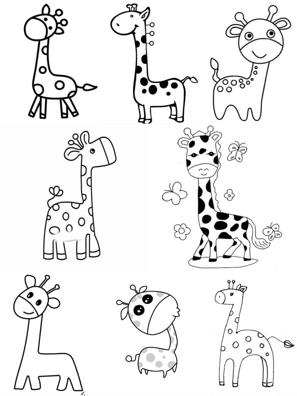 【简笔画】长颈鹿 #简笔画