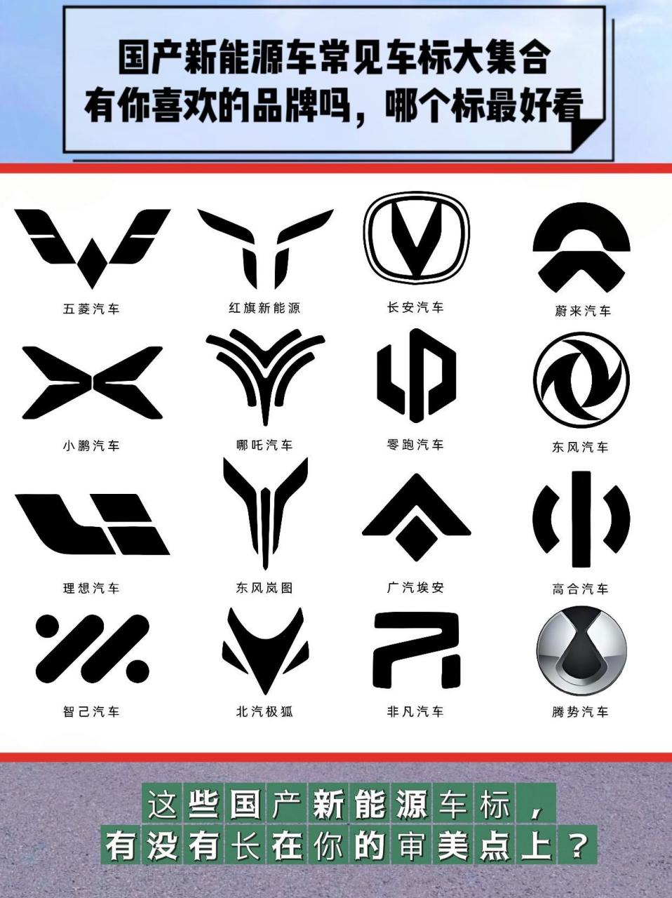 国产新能源车常见车标大集合 这些国产新能源车标,有没有长在你的审