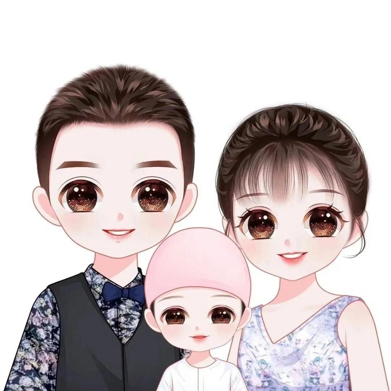 三口之家卡通头像78