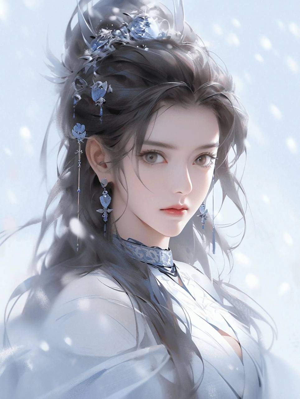 冷艳美女|古风壁纸|小说封面插画                社区熟人节