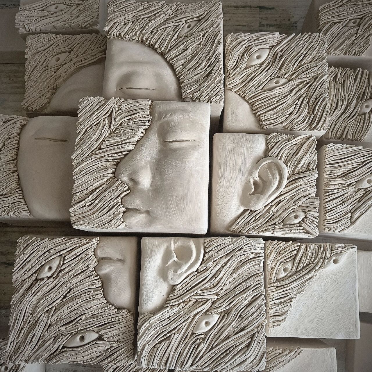 实验陶艺作业主要部分完成! 坯体阶段就剩四块了!