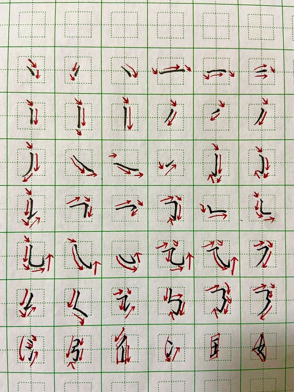 35个常见基本笔画写法示意图!练字从哪开始?