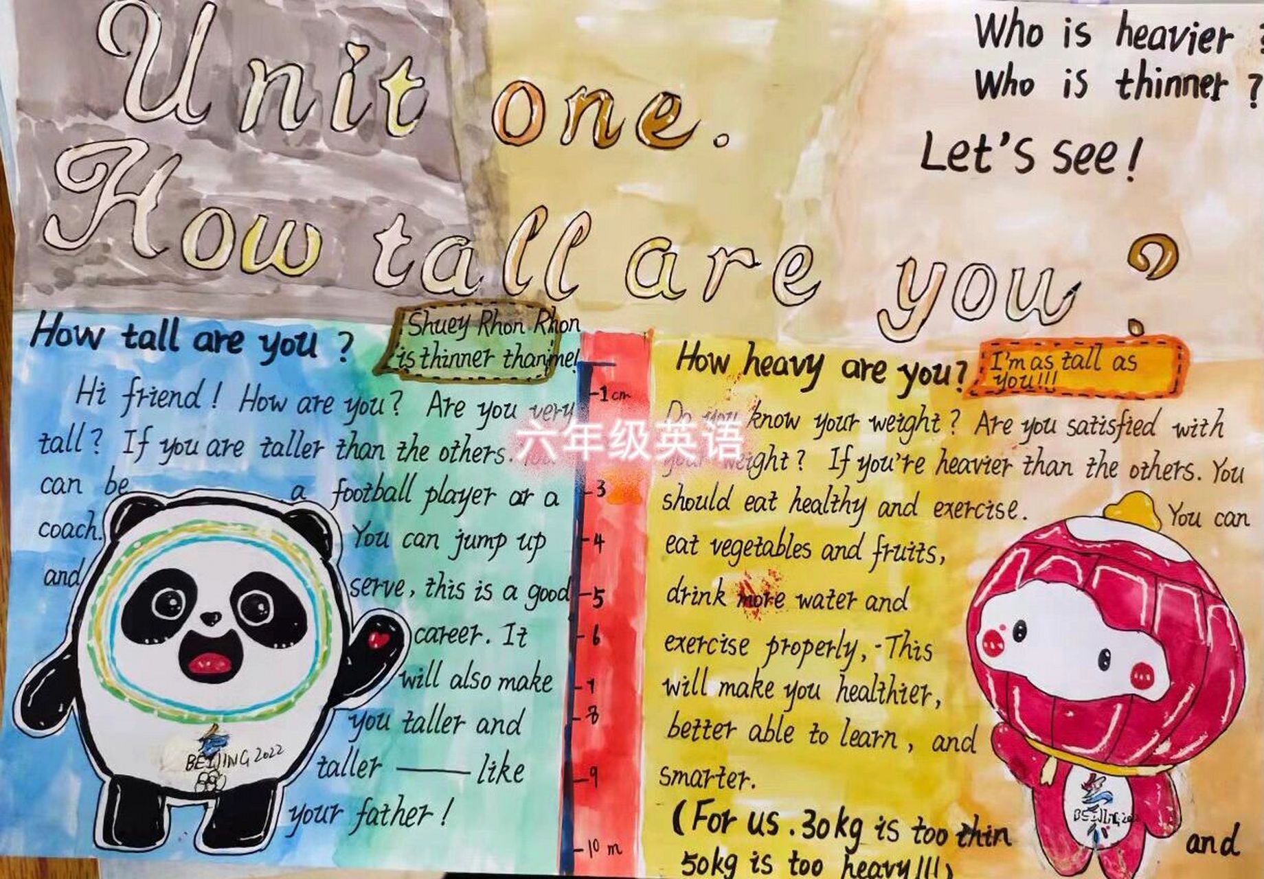 六年级英语第一单元手抄报