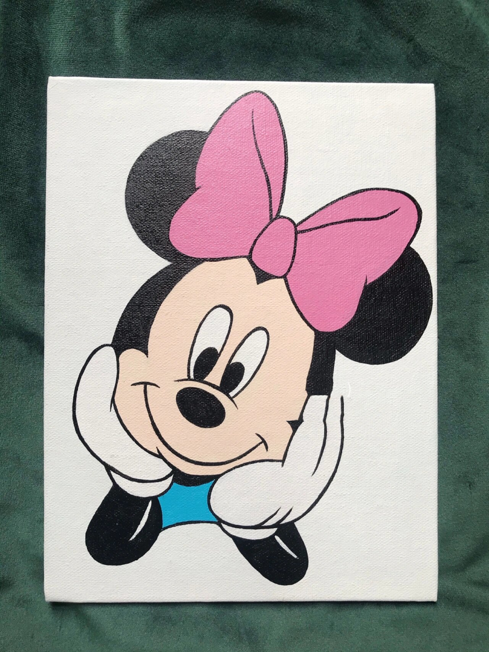 米老鼠minnie|颜色77过程 96今日主角头戴粉色大蝴蝶结的minnie