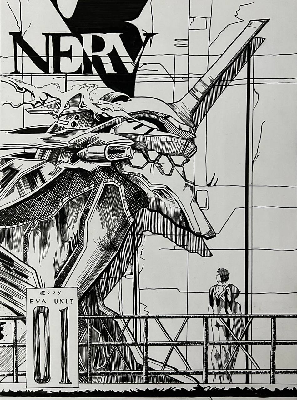 初号机(附过程 用了两天画了四个小时 	 别光赞啊你们,说话啊!