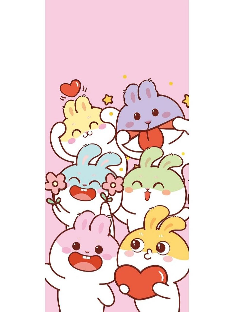 兔子萌ip 壁纸分享手机壳插画设计 兔子萌ip 卡通形象 原创,已申请