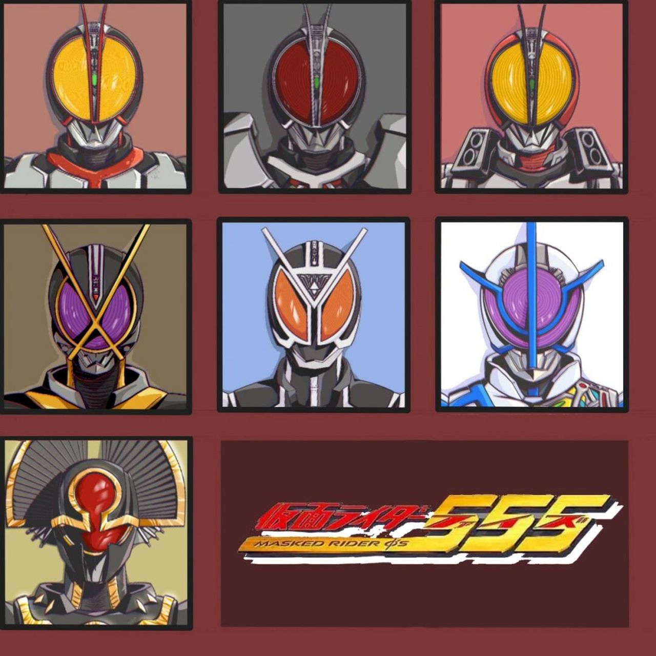 假面骑士头像#画画# #假面骑士# #procreate# #假面骑士555# #头像