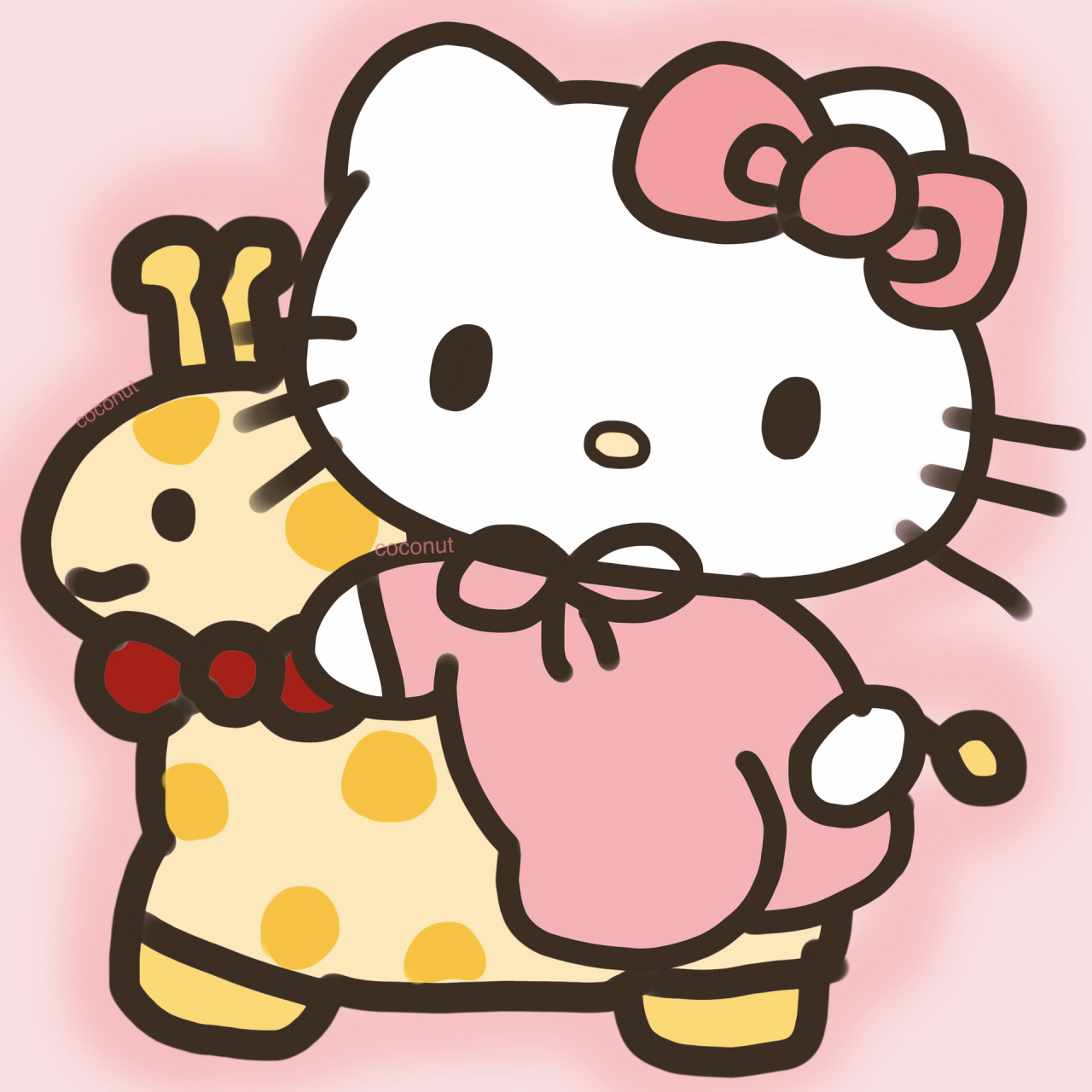 kitty&长颈鹿00|头像 最后一张你们要当双人头像的自截 有两种背景