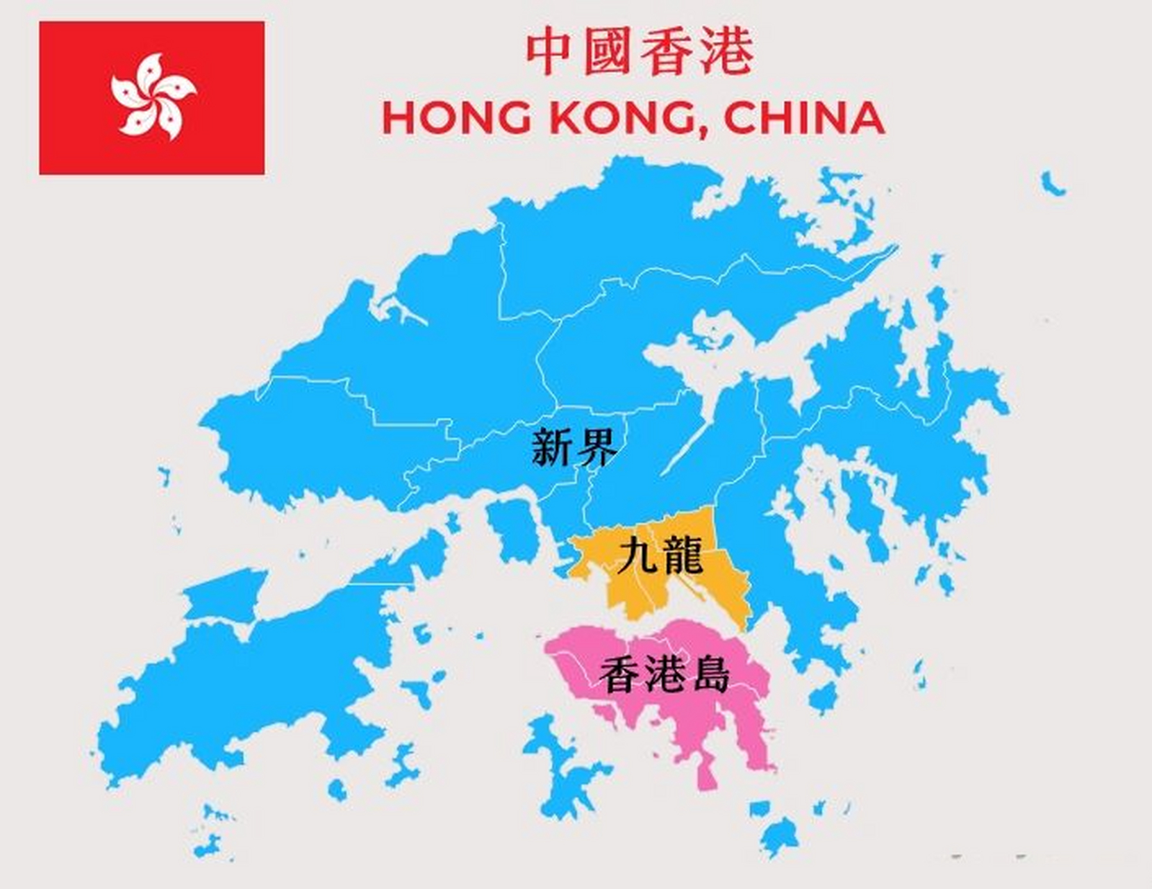 9396香港三大地理分區 ■【新界】 新界與廣東省深圳市接壤.