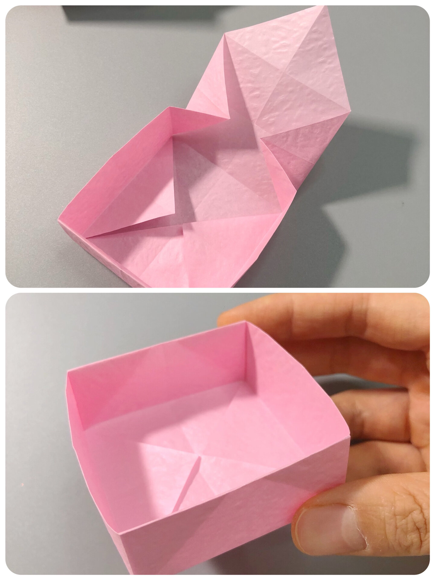 用纸折一个带盖子的收纳盒