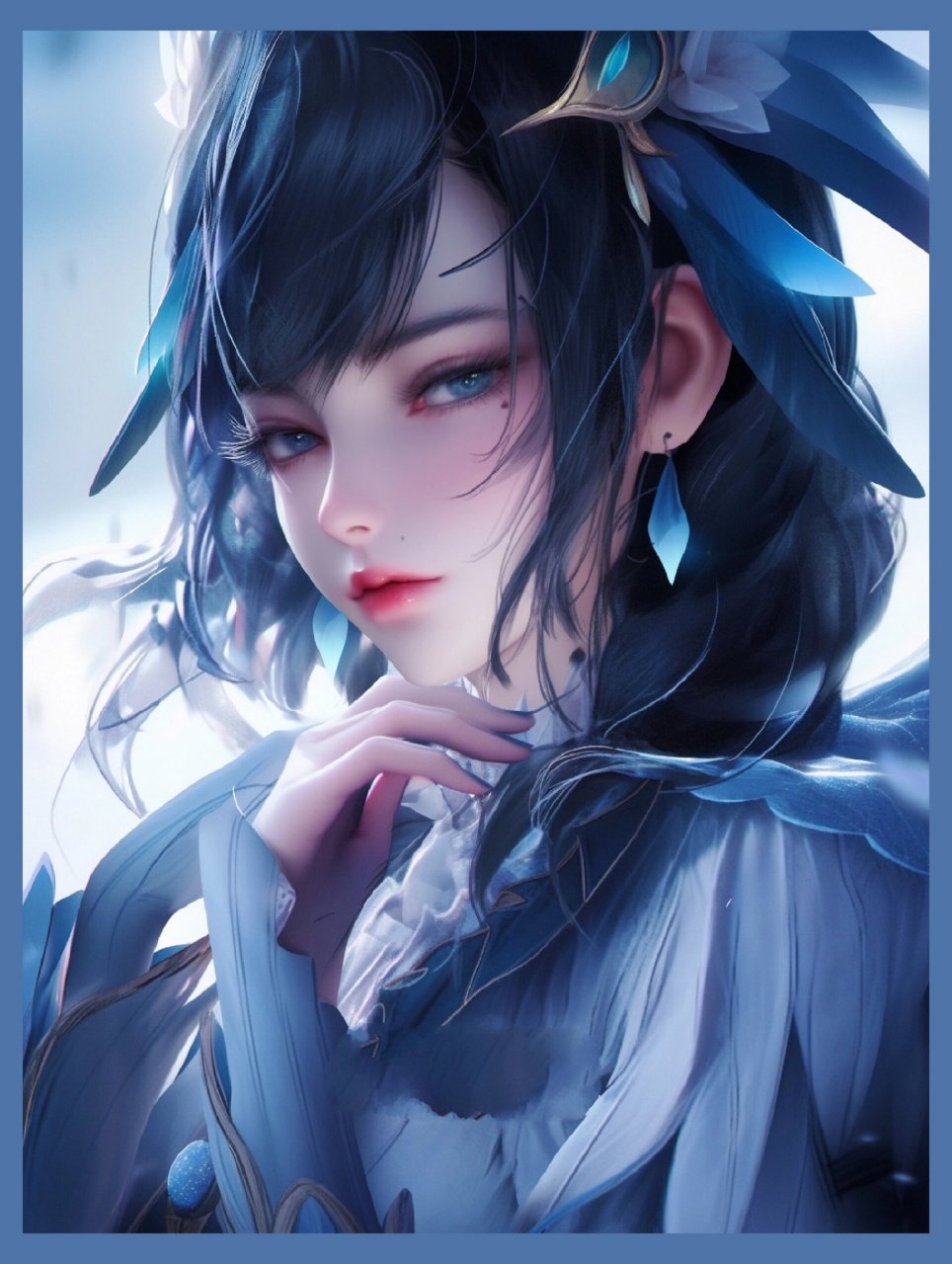 云霓雀翎丨虞姬二创清冷美人82高清壁纸分享