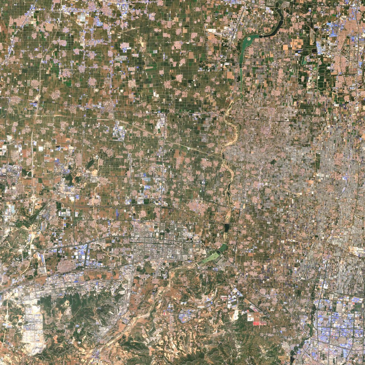 山东省青州市,寿光市,潍坊市最新最新最新 卫星地图  2022年5月31日10