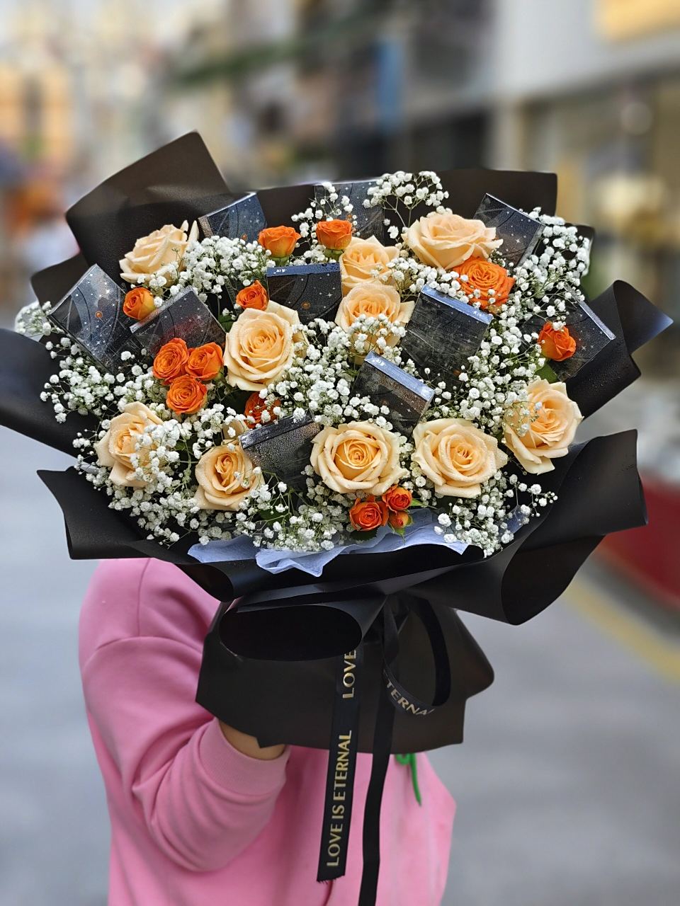 贵烟～神秘黑 高级黑,男士花束 送男朋友的香烟花束,眼前一亮的高级黑